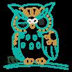 Adorable Owl Hot-fix Sequin Transfer